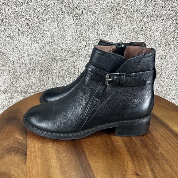 Gentle Souls by Kenneth Cole Size 7.5 Best V-Gore Bootie Leather Buckle Strappy - Picture 3 of 9